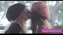 Sexy lesbo hot teens kissing tender and love intense orgasms outdoors